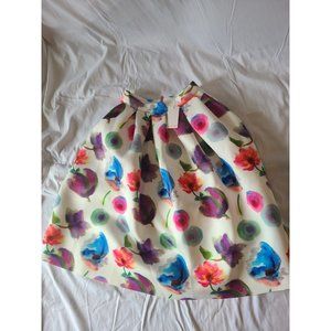 Re:named Floaral mid-length skirt zip up size XS